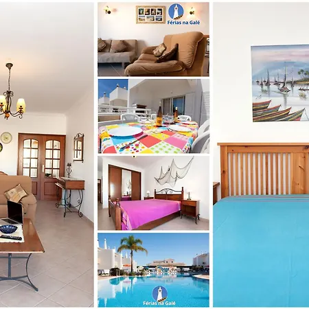 Os Apartamentos A Ramos na Praia da Galé Estão inserido em Condomínio com PISCINA, Fica apenas a 350 Metros da Praia da Galé - Apartamentos com Ar Condicionado tanto nos Quartos como na Sala, Smart TV com Prime Vídeo e Cozinha Completa-3
